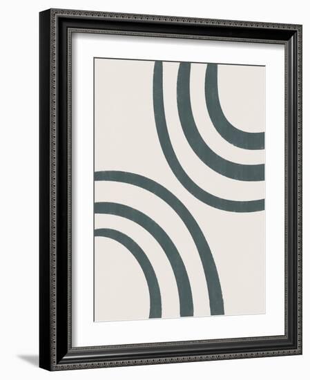 Curved Lines Line Art 2-null-Framed Art Print