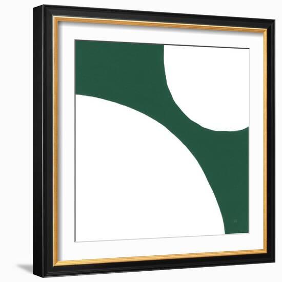 Curvilinear VIII Emerald Green-Chris Paschke-Framed Art Print