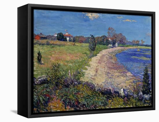 Curving Beach, New England-William James Glackens-Framed Premier Image Canvas