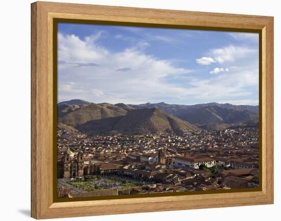 Cusco and Mountains, Peru, Peruviann, Latin America, Latin American South America-Simon Montgomery-Framed Premier Image Canvas