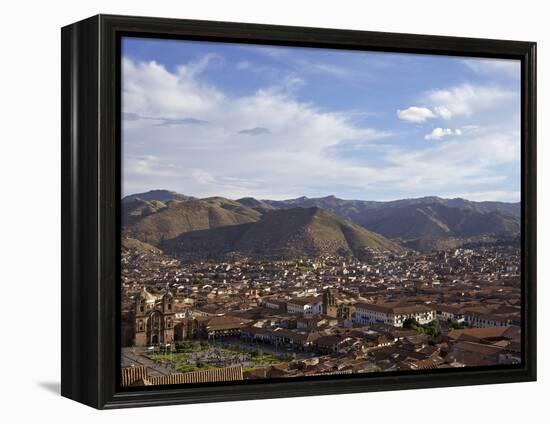 Cusco and Mountains, Peru, Peruviann, Latin America, Latin American South America-Simon Montgomery-Framed Premier Image Canvas