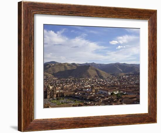 Cusco and Mountains, Peru, Peruviann, Latin America, Latin American South America-Simon Montgomery-Framed Photographic Print