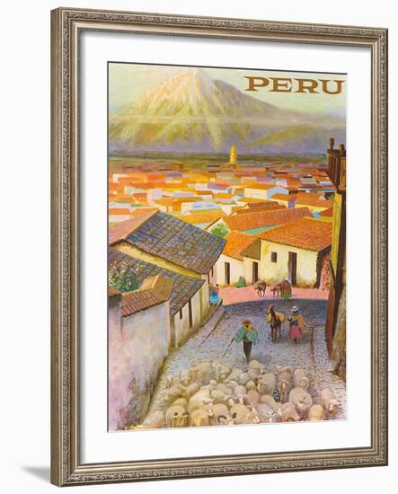 Cusco, Peru c.1950’s-F^C^ Hannon-Framed Giclee Print