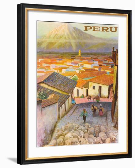 Cusco, Peru c.1950’s-F^C^ Hannon-Framed Giclee Print