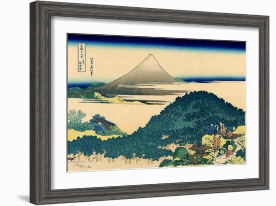 Cushion pine at Aoyama, Edo, c.1830-Katsushika Hokusai-Framed Premium Giclee Print