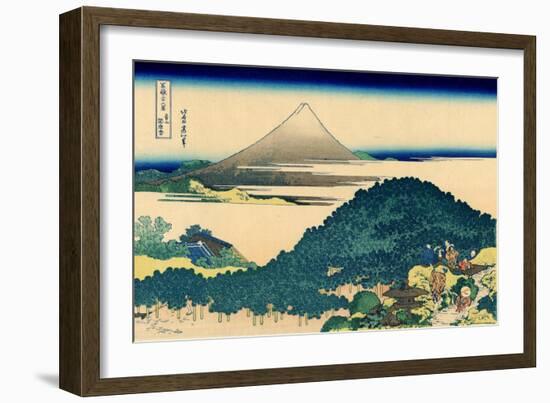 Cushion pine at Aoyama, Edo, c.1830-Katsushika Hokusai-Framed Premium Giclee Print