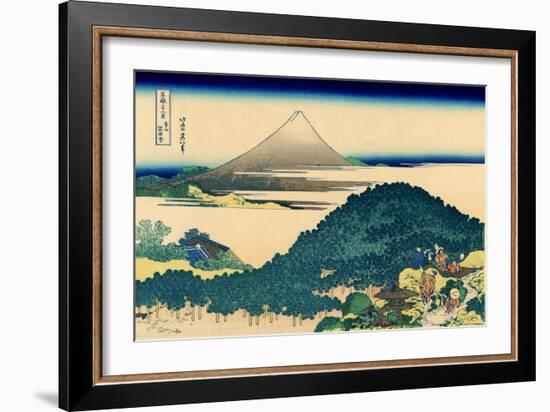 Cushion pine at Aoyama, Edo, c.1830-Katsushika Hokusai-Framed Premium Giclee Print