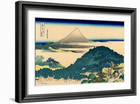 Cushion pine at Aoyama, Edo, c.1830-Katsushika Hokusai-Framed Premium Giclee Print