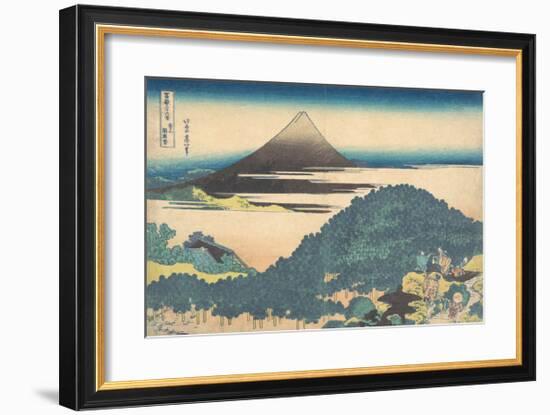 Cushion Pine at Aoyama-Katsushika Hokusai-Framed Premium Giclee Print