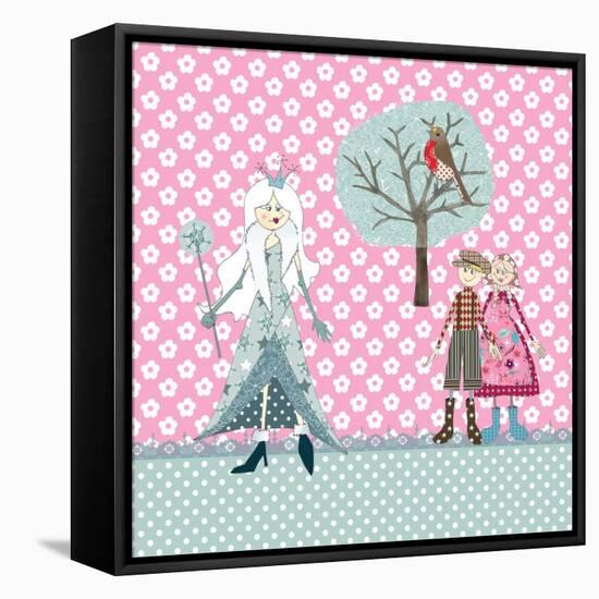 Cushion Snow Queen-Effie Zafiropoulou-Framed Premier Image Canvas