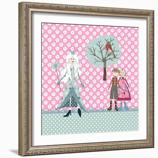 Cushion Snow Queen-Effie Zafiropoulou-Framed Giclee Print