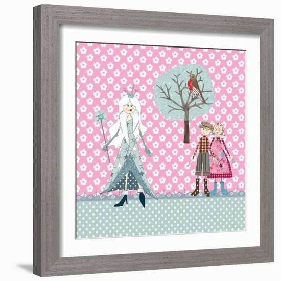 Cushion Snow Queen-Effie Zafiropoulou-Framed Giclee Print