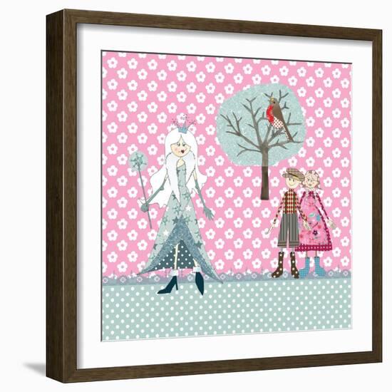 Cushion Snow Queen-Effie Zafiropoulou-Framed Giclee Print