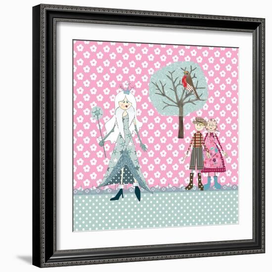 Cushion Snow Queen-Effie Zafiropoulou-Framed Giclee Print