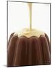 Custard Being Poured Over Chocolate Blancmange-Marc O^ Finley-Mounted Photographic Print