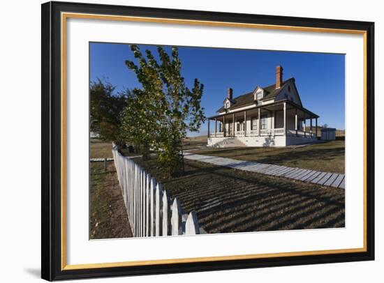 Custer House, Fort Abraham Lincoln Sp, Mandan, North Dakota, USA-Walter Bibikow-Framed Photographic Print