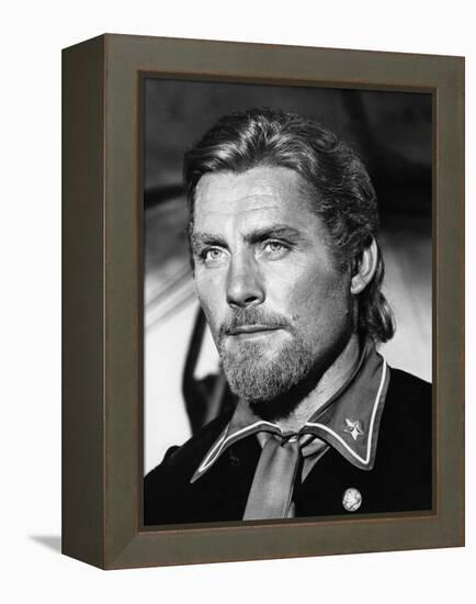 Custer l homme by l ouest by RobertSiodmak with Robert Shaw, 1967 (b/w photo)-null-Framed Stretched Canvas