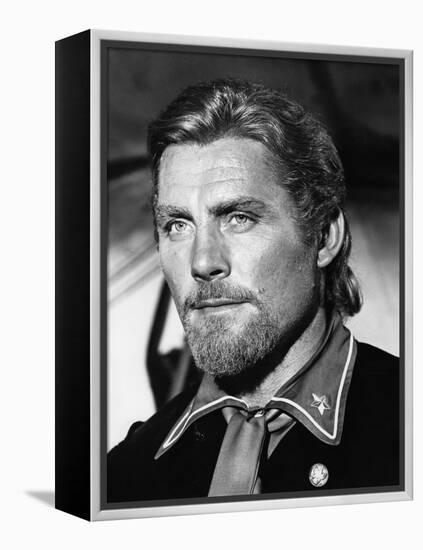 Custer l homme by l ouest by RobertSiodmak with Robert Shaw, 1967 (b/w photo)-null-Framed Stretched Canvas