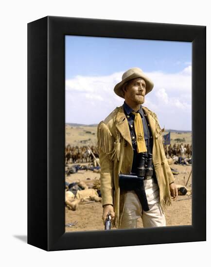 Custer l homme by l ouest by RobertSiodmak with Robert Shaw, 1967 (photo)-null-Framed Stretched Canvas