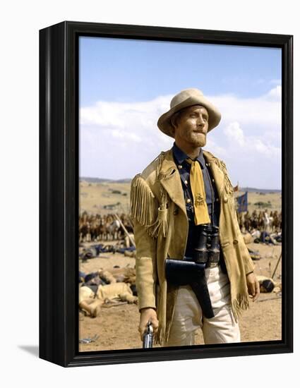 Custer l homme by l ouest by RobertSiodmak with Robert Shaw, 1967 (photo)-null-Framed Stretched Canvas