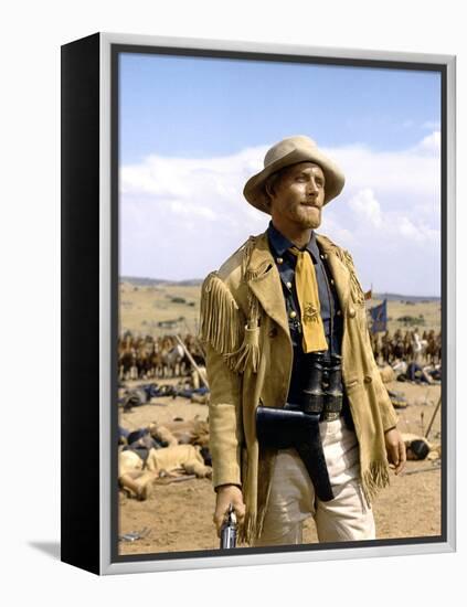 Custer l homme by l ouest by RobertSiodmak with Robert Shaw, 1967 (photo)-null-Framed Stretched Canvas