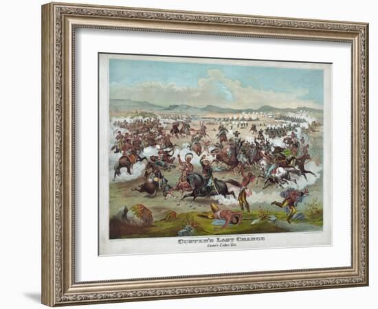 Custer's Last Charge-null-Framed Giclee Print