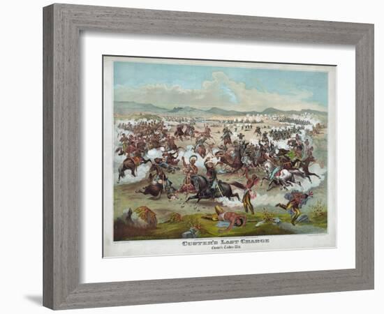 Custer's Last Charge-null-Framed Giclee Print