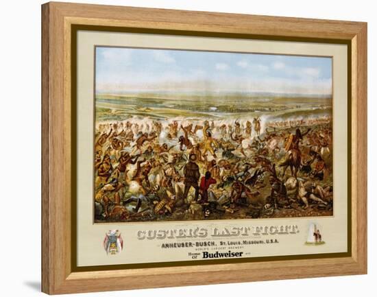 Custer's Last Fight Color Print from Painting-null-Framed Premier Image Canvas