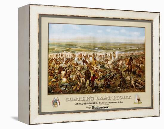 Custer's Last Fight Color Print from Painting-null-Framed Premier Image Canvas