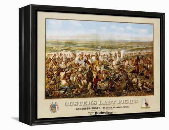 Custer's Last Fight Color Print from Painting-null-Framed Premier Image Canvas