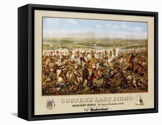 Custer's Last Fight Color Print from Painting-null-Framed Premier Image Canvas