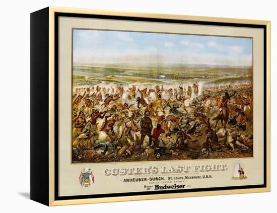 Custer's Last Fight Color Print from Painting-null-Framed Premier Image Canvas