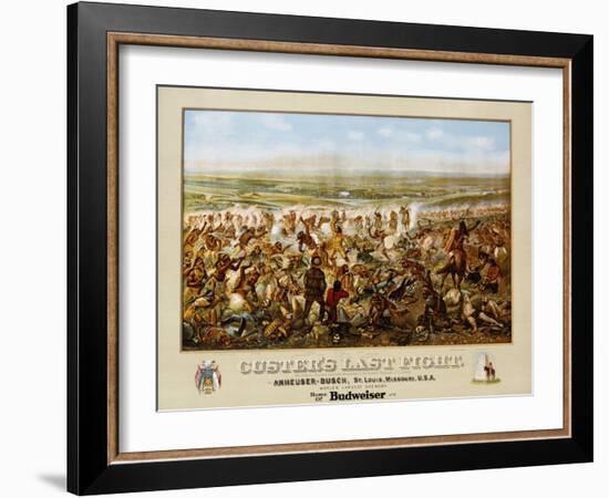 Custer's Last Fight Color Print from Painting-null-Framed Premium Photographic Print