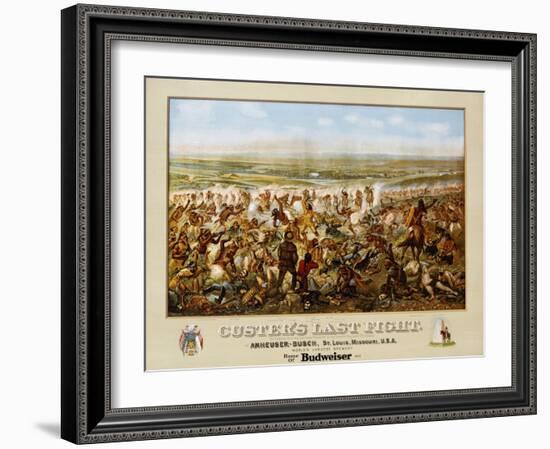 Custer's Last Fight Color Print from Painting-null-Framed Premium Photographic Print