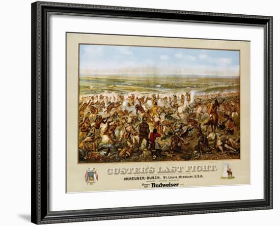 Custer's Last Fight Color Print from Painting-null-Framed Photographic Print