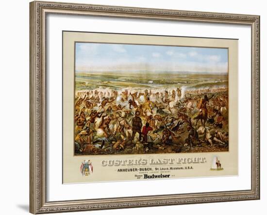 Custer's Last Fight Color Print from Painting-null-Framed Photographic Print