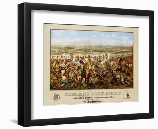 Custer's Last Fight Color Print from Painting-null-Framed Photographic Print