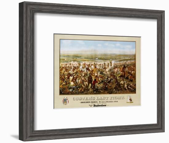 Custer's Last Fight Color Print from Painting-null-Framed Photographic Print