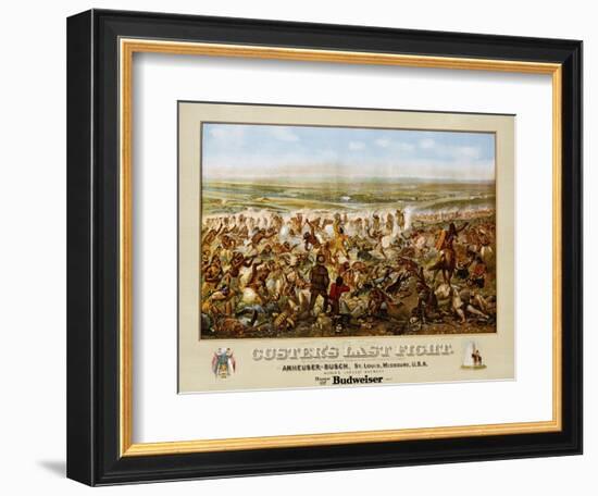 Custer's Last Fight Color Print from Painting-null-Framed Photographic Print