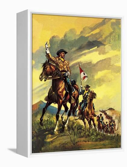 Custer's Last Stand-English School-Framed Premier Image Canvas