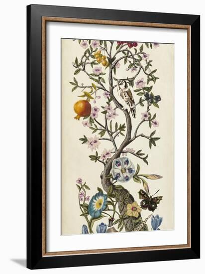 Custom Chinoiserie Natura I (SM)-Naomi McCavitt-Framed Art Print