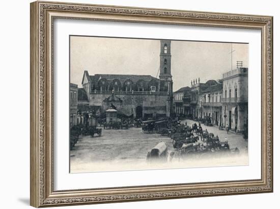 Custom House and Square, Havana, Cuba, c1900-Unknown-Framed Giclee Print