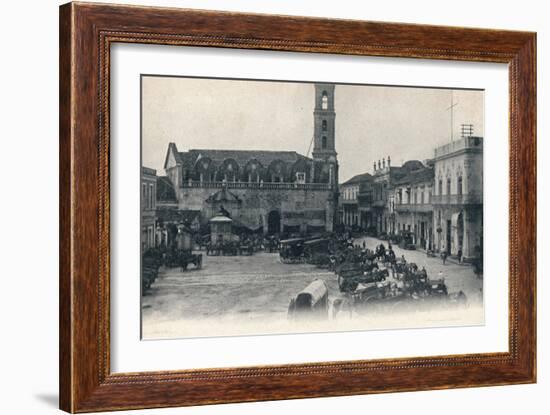 Custom House and Square, Havana, Cuba, c1900-Unknown-Framed Giclee Print