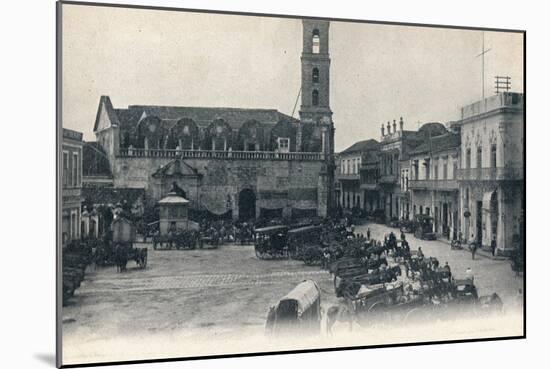 Custom House and Square, Havana, Cuba, c1900-Unknown-Mounted Giclee Print