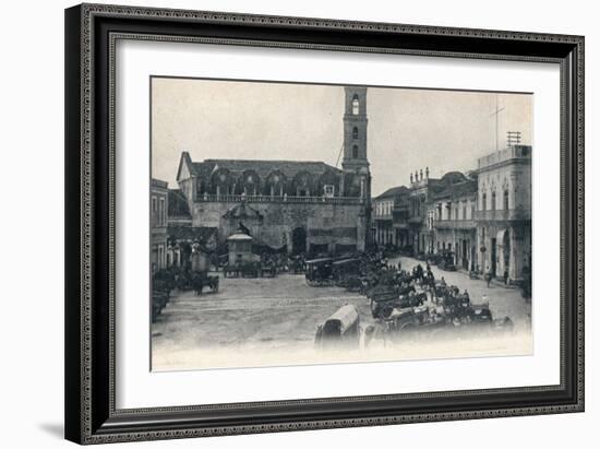 Custom House and Square, Havana, Cuba, c1900-Unknown-Framed Giclee Print