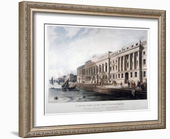 Custom House, City of London, 1817-Joseph Constantine Stadler-Framed Giclee Print