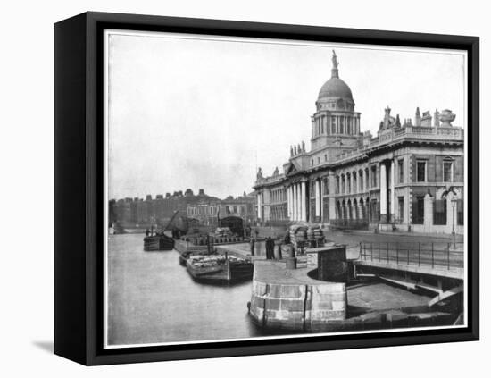 Custom House, Dublin, Ireland, Late 19th Century-John L Stoddard-Framed Premier Image Canvas