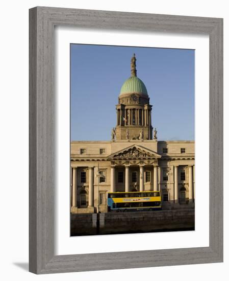 Custom House Quay, Dublin, Republic of Ireland, Europe-Oliviero Olivieri-Framed Photographic Print