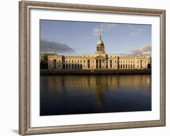 Custom House Quay on the Liffey River, Dublin, Republic of Ireland, Europe-Oliviero Olivieri-Framed Photographic Print