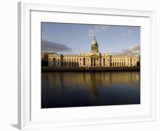 Custom House Quay on the Liffey River, Dublin, Republic of Ireland, Europe-Oliviero Olivieri-Framed Photographic Print